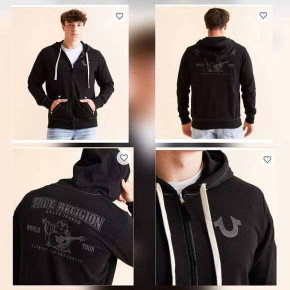True Religion Buddha Zip Hoodie Black 3XL - Picture 14 of 14